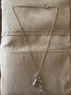 Stell & Dot Silver Coral Branch Pendant Necklace - Silver